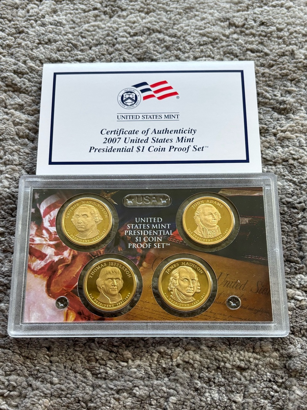 2007 US Mint Presedential $1 Coin Proof Set